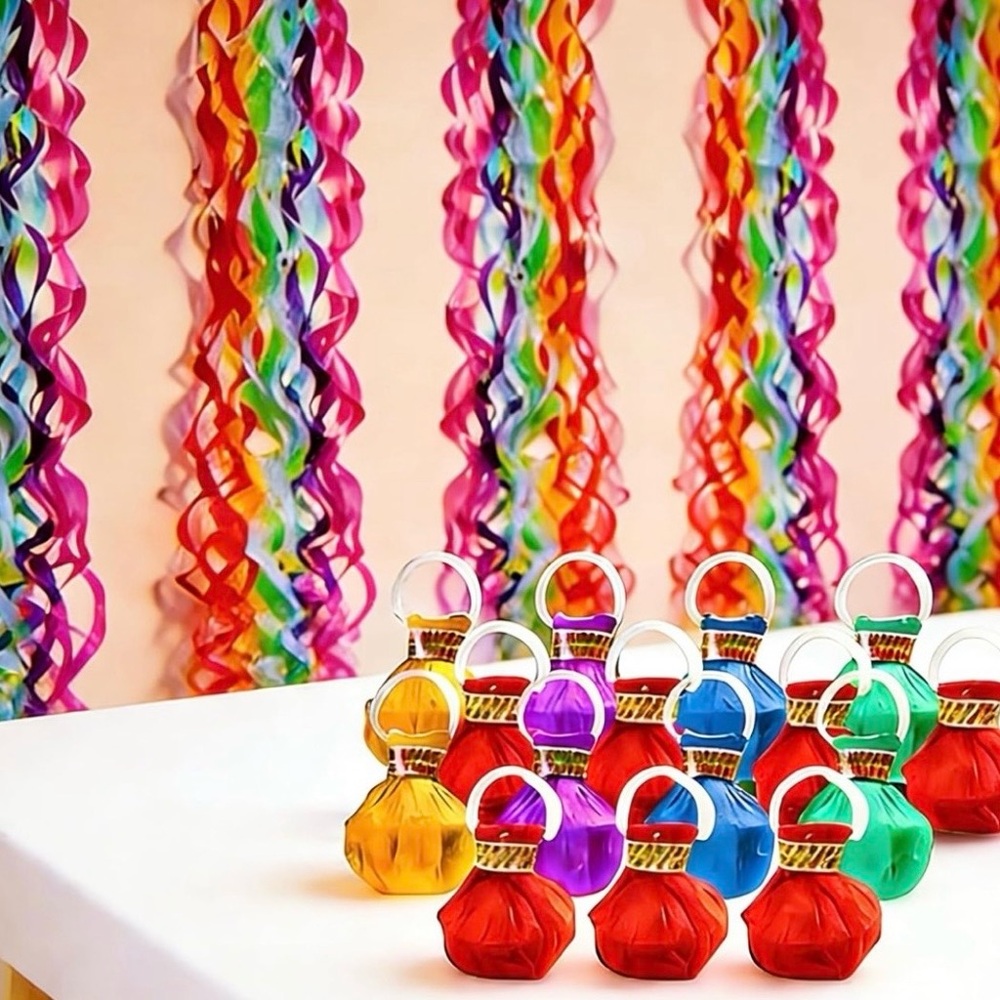💞 New Pack of 6 Colorful Swirl Streamer Popper Party Favors